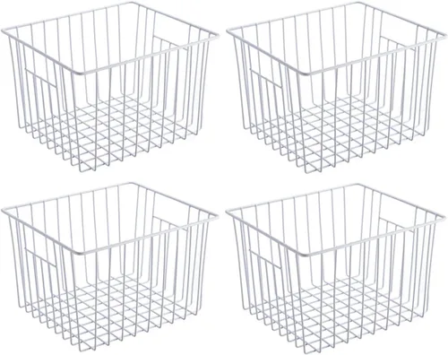 Vista 10 de Slideep Organizador de alambre grande de granja, cesta de almacenamiento de alimentos para armarios de cocina, oficina, baño, despensa, organización