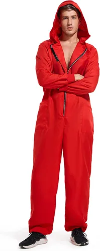 Vista 5 de Halloween Red Money Jumpsuit Cosplay Party Tracksuit Outfits Props Role Play Red Classic Costume from TV Series