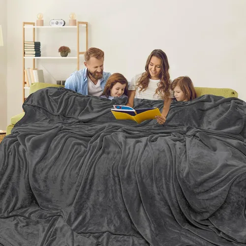 Vista 12 de LaSyL Manta de Vellón Twin 60"x80" Gris - 300GSM Manta de Cama de Franela Suave Acogedora Afelpada Difusa - Manta de Microfibra Ligera Antiestática