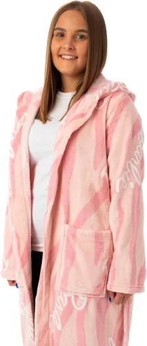 Vista 7 de Barbie Hooded Bathrobe All Over Print Dressing Gown Womens robe