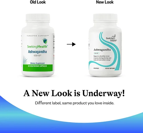 Vista 7 de Seeking Health Ashwagandha - Suplemento de apoyo suprarrenal con potente fórmula de adaptógeno - Apoya la salud inmunológica y la concentración