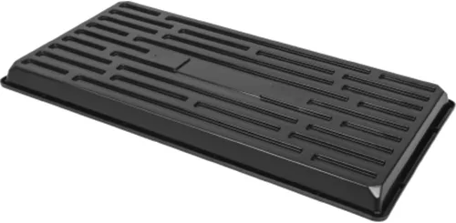 Vista 2 de SUNPACK Bandeja de inicio de semillas de plástico poco profunda de 10 x 20 pulgadas, color negro, 1 pulgada, sin agujeros de drenaje, ideal