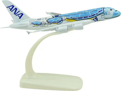 Vista 3 de TANG DYNASTY (TM 1:500 5.9 in A380 ANA Tortuga marina Metal Avión Modelo Avión Juguete Modelo de Avión Azul)