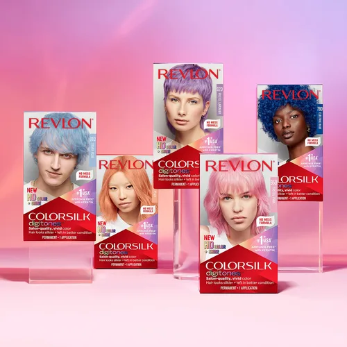 Vista 9 de Revlon ColorSilk Digitones - Tinte permanente para el cabello con queratina, azul plateado 91D, 1 unidad