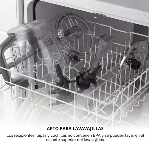 Vista 10 de Ninja procesador de alimentos, Professional Plus, 1000 vatios de potencia pico, 4 funciones para picar, cortar, purés y masa con recipiente