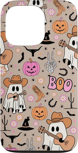 Vista 10 de Funda retro occidental para iPhone 11 Pro Max Fantasma Fantasma Vaquero de Halloween