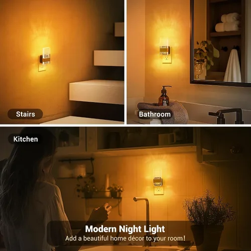 Vista 20 de JandCase Motion Sensor Night Light, Bubble Night Lights Plug into Wall