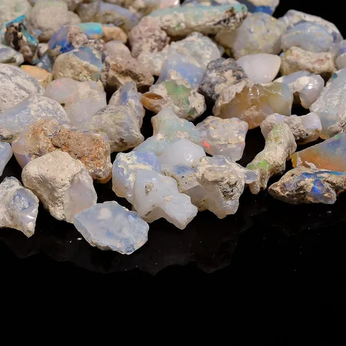 Vista 3 de Piedras preciosas y cristales de ópalo crudo de 100 quilates, lote al por mayor, piedras preciosas, cristales en bruto, piedras de roca, suministros