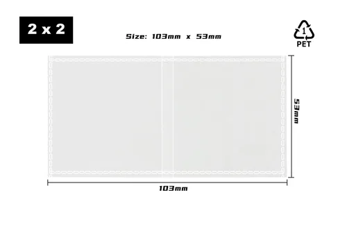 Vista 2 de C.P.C (Coin Protect Cover) Double Pocket Safety Coin Flips (2" x 2", 50 Flips) for Long Term Coin Storage - 100 Inserts