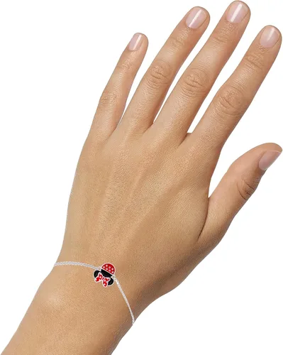 Vista 3 de Disney Mickey and Minnie Mouse Lariat Bracelet, Sterling Silver