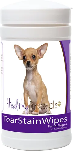 Vista 34 de Healthy Breeds Toallitas quitamanchas de lágrimas para perros para pastor australiano – Más de 100 razas – Limpiador facial de ojos – 70 toallitas