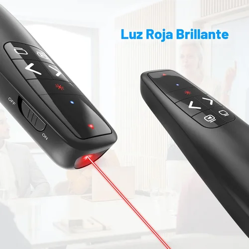 Vista 3 de Clickers de presentación para PowerPoint, clicker para presentaciones portátiles remoto, control remoto inalámbrico USB para presentador, control