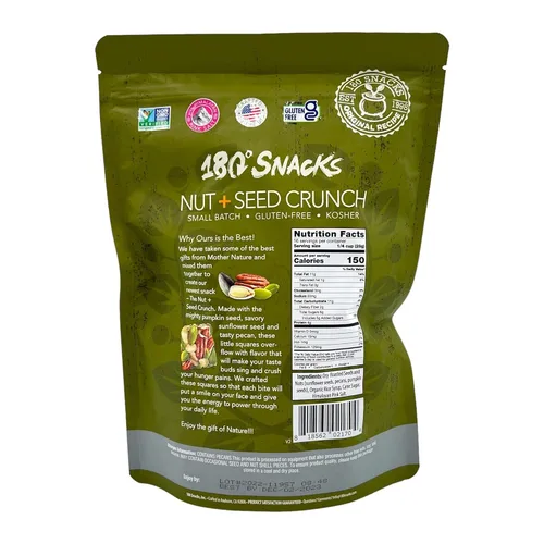 Vista 2 de 180 Snacks Nuez + semillas crujientes, semillas de girasol, nueces, semillas de calabaza, bolsa de 16 onzas