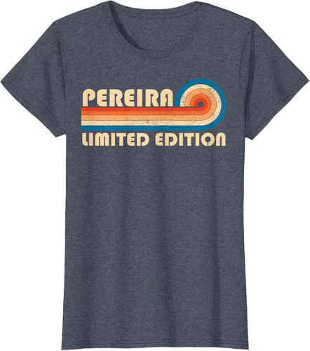 Vista 43 de PEREIRA - Camiseta vintage con apellido retro de los años 80 y 90, Negro