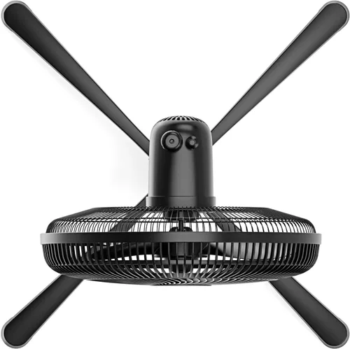 Vista 8 de Emerson FAO1605 Ventilador de pedestal oscilante portátil de 85.5 grados, 3 ajustes de velocidad con inclinación ajustable y altura ajustable