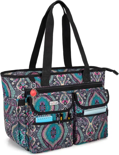 Vista 7 de LoDrid Bolsa para profesores con almohadilla inferior, capa de almacenamiento separada para laptop (hasta 15.6 pulgadas), bolsas para profesores