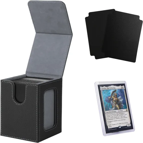 Vista 32 de Venssu MTG Caja de cubierta con pantalla Commander, funda para cartas de ángel para 120 tarjetas de una sola funda, caja de almacenamiento