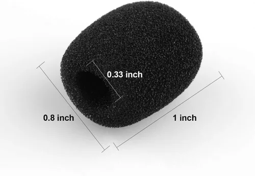 Vista 8 de ChromLives Fundas de espuma para auriculares de solapa, tamaño pequeño, color negro, paquete de 10