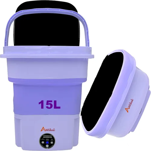 Vista 10 de Lavadora portátil mejorada, mini lavadora de 15 L, nuevo interruptor, lavadora plegable de ropa interior, ropa para bebés y ropa pequeña, adecuada