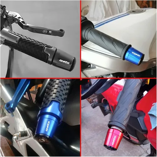Vista 5 de Motorcycle Handle Bar End Weight Handlebar Grips Cap Anti Vibration Silder Plug for Suzuki Gixxer 150sf 250sf 155 Accessories (Color : Black)