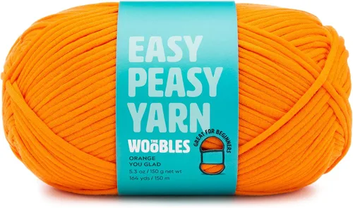 Vista 17 de Woobles Easy Peasy Hilo para Principiantes - Hilo de Ganchillo y Tejer - Mediano #4 Worsted - Mezcla de Algodón-Nailon