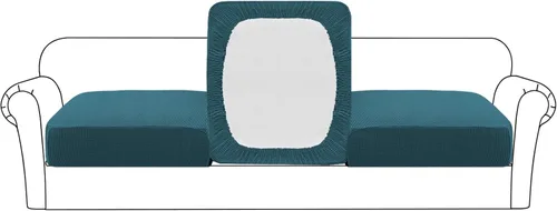 Vista 35 de Flamingo P Funda de cojín elástica de alta estiramiento para asiento de sofá, protector de muebles para sofá, funda de sofá suave y flexible