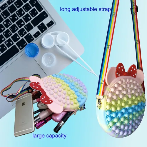 Vista 8 de Bolso cruzado Pop para niñas, Macarrón