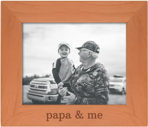Vista 32 de Personalized Gifts Grandpa Gift Grandpa and Me Grandchild - Marco de fotos de madera natural grabado de 4 x 6 pulgadas, diseño de paisaje