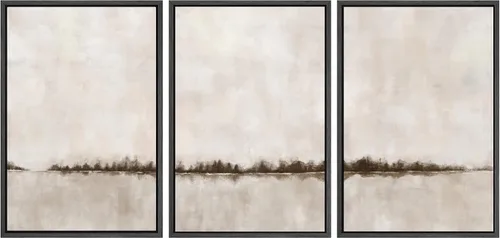 Vista 119 de SIGNWIN Lienzo enmarcado para pared, juego de arte tranquilo con reflejo de lago, acuarela, montaña y agua, ilustraciones modernas, arte abstracto