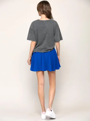 Vista 6 de Made By Johnny Minifalda plisada y elástica casual para mujer con pantalones cortos