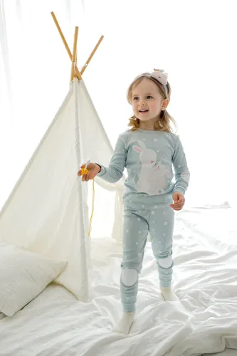 Vista 2 de VAENAIT BABY - Conjunto de pijama de 100% algodón 12M-12Y para niños y niñas con estampa de animal, camión, conejo, personajes