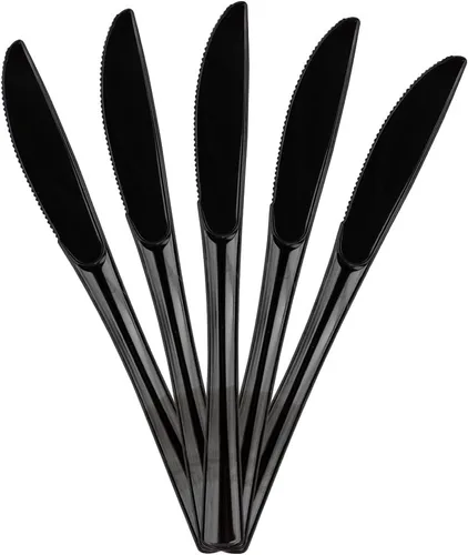 Vista 7 de JAM Paper Premium Utensils Party Pack - Cuchillos de plástico - Fucsia rosa intenso - 48 cuchillos desechables/paquete