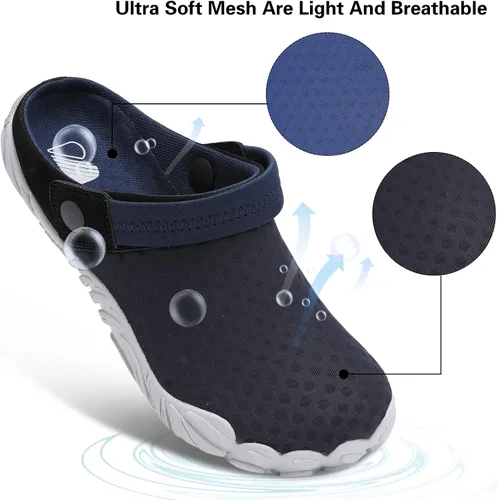 Vista 4 de Besroad Sandalias de senderismo al aire libre, zapatos deportivos de agua, zapatillas de moda, pantuflas clásicas para mujeres y hombres