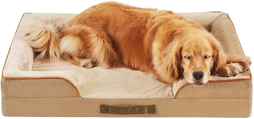 Vista 21 de Friends Forever - Cama ortopédica para perros medianos, cama de espuma viscoelástica impermeable para perros M con funda extraíble y lavable, gris