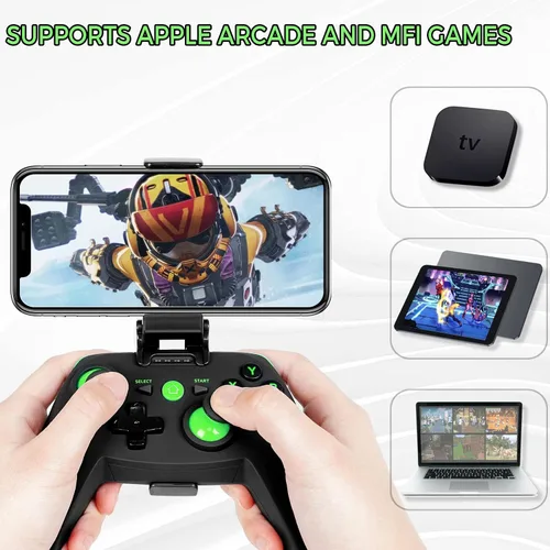 Vista 2 de Wuzcon Wireless Controller for iPhone, Android, Windows, Mac, PS3&4, Switch. Xbox and DualShock Dual Bluetooth Gamepad for Mobile Phone xCloud