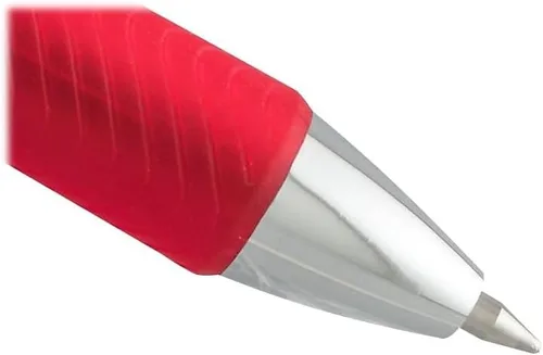 Vista 3 de Pentel EnerGel RTX - Bolígrafo, (¹/₃₂ pulgadas) línea mediana, punta de metal, tinta color rojo, paquete de 3 (BL77BP3B)