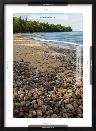 Vista 5 de ART.COM Impresiones artísticas enmarcadas para pared, Michigan, Pictured Rocks National Lakeshore, Au Sable Point and Lake Superior por Jamie & Judy