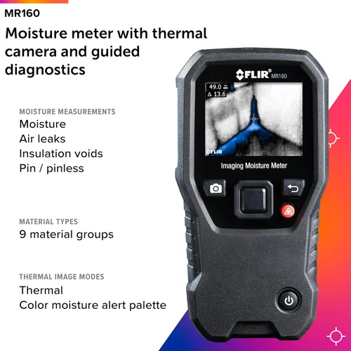 Vista 3 de FLIR MR160 - Higrómetro con imagen térmica - con IGM (Medición guiada por infrarrojos), con pin y sin pin