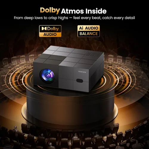 Vista 4 de Proyector 4K con aplicaciones integradas, 1500 ANSI/compatible con Netflix/Dolby Audio Smart Projector con WiFi 6 y Bluetooth 5.3, proyector de cine
