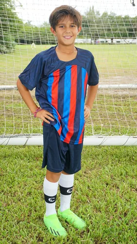 Vista 8 de Uniformes de fútbol para niños, camiseta deportiva y pantalones cortos para niños, ropa deportiva, unisex, de 4 a 14 años
