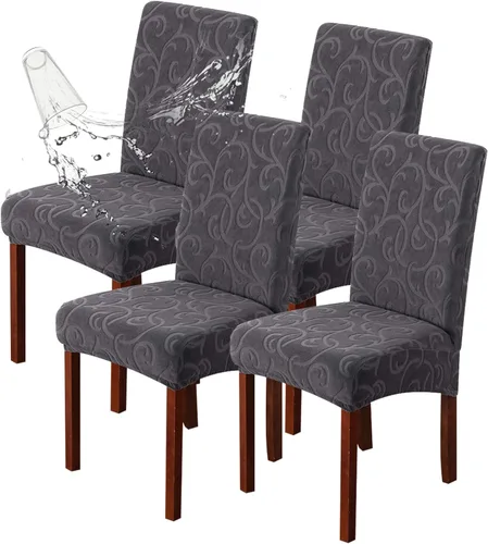 Vista 45 de Genina Fundas impermeables para sillas Parsons de comedor, fundas elásticas para sillas Parsons para comedor, cocina, funda protectora para silla