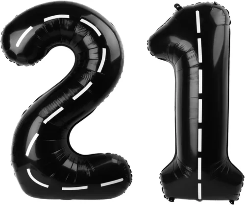 Vista 378 de Globo negro del número 0 de 40 pulgadas – globo número 0, decoraciones