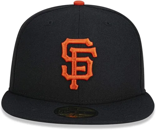 Vista 2 de Gorra New Era para hombres de los New York Yankees. Colección auténtica de gorras MLB 59Fifty, adulto, escarlata Negro