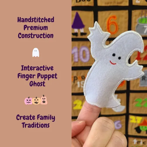 Vista 2 de Calendario de Adviento de Halloween y cuenta regresiva de My Growing Season - Decoración para niños y familia Decoración de tela para colgar