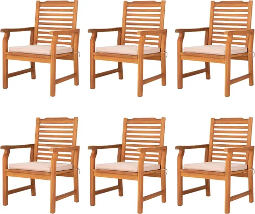 Vista 13 de PHI VILLA Sillas de comedor de madera de acacia para patio con asiento y respaldo de mimbre, 2 piezas