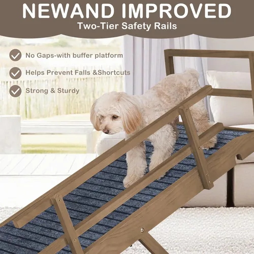 Vista 4 de Dog Ramp for Bed, Foldable Small to Old Dog Ramp for Couch,Sofa