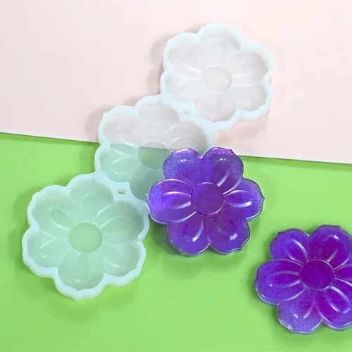 Vista 10 de mostsom Moldes de silicona para piruletas, moldes de silicona para piruletas de chocolate, con diseño de hojas, flores, dulces, sin palillos, 2