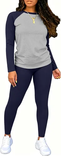 Vista 29 de Nimsruc Conjuntos de dos piezas para mujer casual 6536 Negro