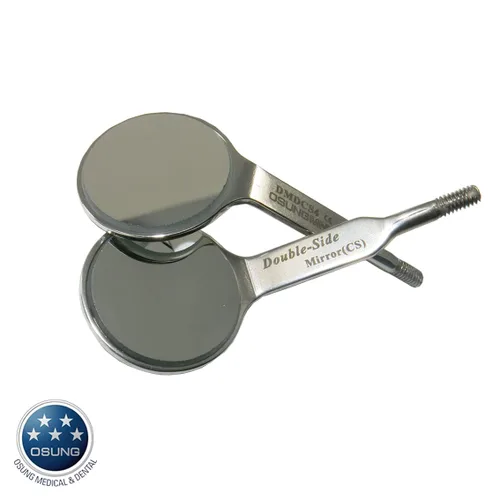 Vista 3 de Osung DMDCS4 Espejo dental de doble cara #4, enchufe de cono (paquete de 5)