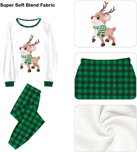 Vista 2 de Pijamas de Navidad para la familia, conjunto de pijamas de Navidad a juego para la familia, pijamas de Navidad para la familia, ropa de dormir 2023